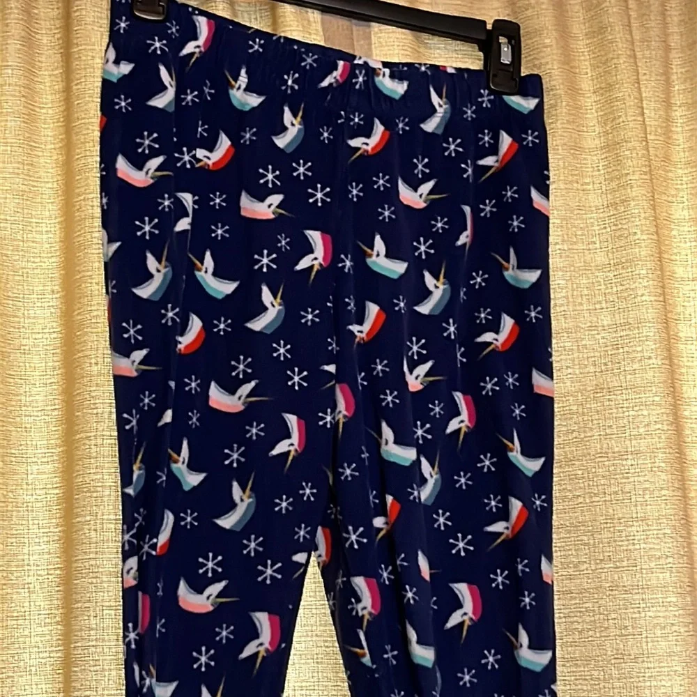 Cat & Jack Pajama Set Plush Hooded Top and Unicorn Fleece Pant Girls XL